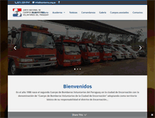 Tablet Screenshot of bomberos.org.py